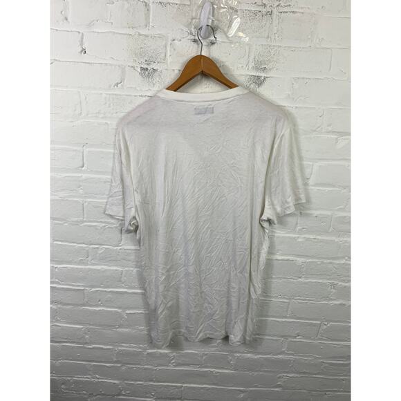 Alfani Women’s Stretch Henley T-Shirt Short Sleeve Casual Solid White Size L - Picture 2 of 4